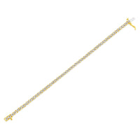 14K Yellow Gold Plated .925 Sterling Silver 3.0 Cttw Miracle-Set Diamond Tennis Bracelet (L-M Color, I2-I3 Clarity) - 7.25