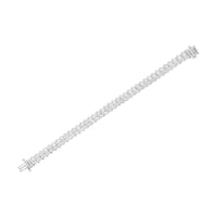 Sterling Silver 2 cttw Diamond Link Double Row Bracelet (I-J, I2-I3)