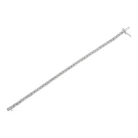 .925 Sterling Silver 1/2 cttw Miracle Set Diamond Box Link Tennis Bracelet (I-J Color, I3 Promo Clarity) - Size 7.25