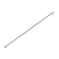 .925 Sterling Silver 1/2 cttw Miracle Set Diamond Milgrain Style Link Bracelet (I-J, I3-Promo) - Size 7.25