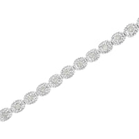 .925 Sterling Silver 1/2 cttw Miracle-Set Diamond Bezel Look Tennis Bracelet (I-J, I3) - 7.25
