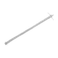 .925 Sterling Silver 1.0 cttw Prong-Set Round-cut Diamond Leaf and Pear Shaped Link Tennis Bracelet (I-J Color, I2-I3 Clarity) - 7.25