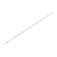 .925 Sterling Silver Prong Set Round-Cut Diamond Accent Infinity Link Bracelet (I-J Color, I2-I3 Clarity) - Size 7.25