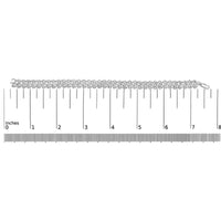 .925 Sterling Silver 1/4 cttw Round-Cut Diamond Double Row Wrapped S-Link Bracelet (I-J Color, I2-I3 Clarity) - Size 7.25
