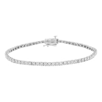 .925 Sterling Silver 1.0 cttw Miracle Set Round-Cut Diamond Tennis Bracelet (I-J Color, I3 Clarity) - 7.25