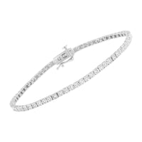 .925 Sterling Silver 1.0 cttw Miracle Set Round-Cut Diamond Tennis Bracelet (I-J Color, I3 Clarity) - 7.25