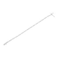 .925 Sterling Silver 1/2 cttw Miracle-Set Diamond Pear Shaped Link Bracelet (I-J Color, I3 Clarity) - Size 7.25