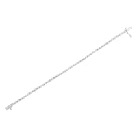 .925 Sterling Silver 1.0 Cttw Bezel-Set Round-cut Diamond Link Bracelet (I-J Color, I3 Clarity) - 7.25