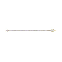 14K Yellow Gold Plated .925 Sterling Silver 5.00 cttw 4-Prong Set Brilliant Round-Cut Diamond Classic Tennis Bracelet (J-K Color, I2-I3 Clarity) - Size 7.25
