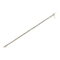 14K Yellow Gold Plated .925 Sterling Silver 5.00 cttw 4-Prong Set Brilliant Round-Cut Diamond Classic Tennis Bracelet (J-K Color, I2-I3 Clarity) - Size 7.25