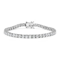 .925 Sterling Silver 2.0 Cttw Diamond Classic Link Tennis Bracelet (I-J Color, I2-I3 Clarity) - 7-1/4
