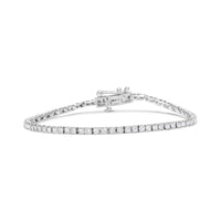 .925 Sterling Silver 2.0 Cttw Diamond Classic Link Tennis Bracelet (I-J Color, I2-I3 Clarity) - 7-1/4