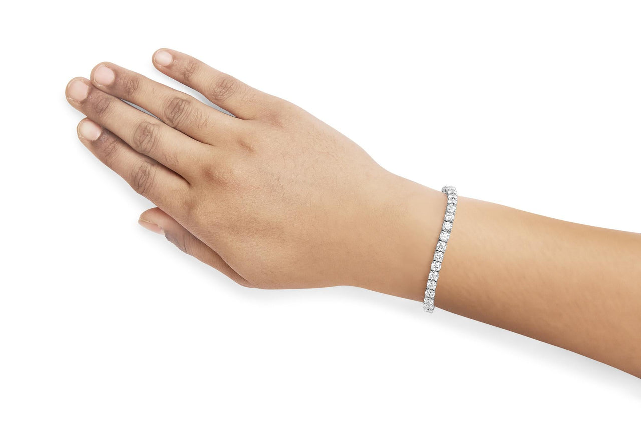 .925 Sterling Silver 2.0 Cttw Diamond Classic Link Tennis Bracelet (I-J Color, I2-I3 Clarity) - 7-1/4"