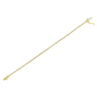 14K Yellow Gold Plated .925 Sterling Silver 2.0 Cttw Diamond Classic Link Tennis Bracelet (K-L Color, I2-I3 Clarity) - 7-1/4