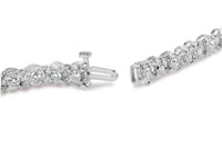 10K White Gold 3.00 Cttw Miracle Set Diamond Bezel Link Style Tennis Bracelet (H-I Color, I2-I3 Clarity) - 7.5