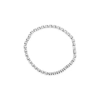 10K White Gold 3.00 Cttw Miracle Set Diamond Bezel Link Style Tennis Bracelet (H-I Color, I2-I3 Clarity) - 7.5
