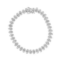.925 Sterling Silver 1/10 Cttw Round Miracle-Set Diamond 