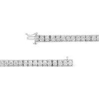 .925 Sterling Silver 1/4 Cttw Alternating Diamond and Beaded Box Link Tennis Bracelet (I-J Color, I2-I3 Clarity) - Size 7.25