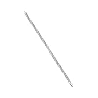 .925 Sterling Silver 1/10 Cttw Miracle Set Diamond and Bead Link 7.25