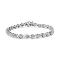 .925 Sterling Silver 1/4 Cttw Round-Cut Diamond 