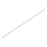 .925 Sterling Silver Diamond Accent Alternating Infinity Shape and Pear Shape Link Bracelet (I-J Color, I3 Clarity) - 7.25
