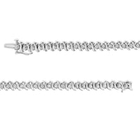 .925 Sterling Silver 1/2 Cttw Diamond Miracle Set 
