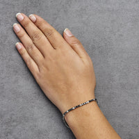 .925 Sterling Silver Black and White Diamond Tennis Bracelet (I-J Color, I2-I3 Clarity) - 7.25