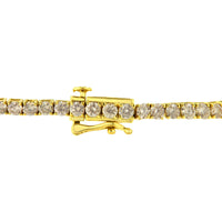14K Yellow Gold 4.0 Cttw Round Brilliant Cut Diamond Prong Set Classic Tennis Bracelet (J-K Color, SI2-I1 Clarity) - 7