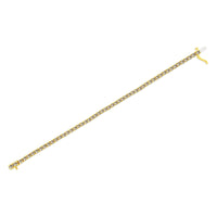 14K Yellow Gold Plated .925 Sterling Silver 8.0 Cttw Diamond Classic Link Tennis Bracelet (K-L Color, I2-I3 Clarity) - 7-1/4