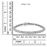 .925 Sterling Silver 1/4 Cttw Miracle-Set Diamond Modern Tennis Bracelet (I-J Color, I3 Clarity) - Size 7.25
