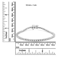 14K White Gold 1.0 Cttw Miracle Set Round-Cut Lab Grown Diamond Illusion Tennis Bracelet (F-G Color, VS2-SI1 Clarity) Size 7
