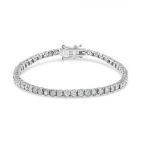 14K White Gold 3.0 Cttw Miracle Set Round-Cut Lab Grown Diamond Illusion 7