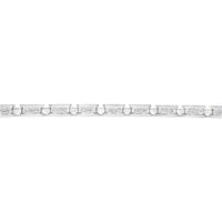 14K White Gold 4-Prong Set Lab Grown Round Diamond Classic Tennis Bracelet (F-G Color, VS1-VS2 Clarity) - 7.25