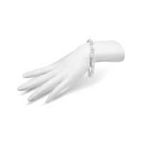 14K White Gold 4-Prong Set Lab Grown Round Diamond Classic Tennis Bracelet (F-G Color, VS1-VS2 Clarity) - 7.25