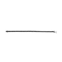 .925 Sterling Silver 4-Prong Set Treated Black Round-Cut Diamond Classic Tennis Bracelet (Black Color, I2-I3 Clarity) - 7.25