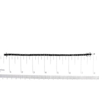 .925 Sterling Silver 4-Prong Set Treated Black Round-Cut Diamond Classic Tennis Bracelet (Black Color, I2-I3 Clarity) - 7.25