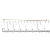 10K Yellow Gold 4.0 Cttw Natural Diamond Tennis Bracelet (K-L Color, I2-I3 Clarity)  - 7.25 