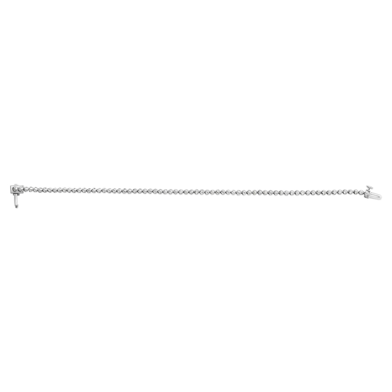 925 Sterling Silver 1.0 Cttw Diamond Tennis Bracelet