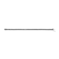 .925 Sterling Silver 4-Prong Set Treated Black Round-Cut Diamond Classic Tennis Bracelet (Black Color, I2-I3 Clarity) - 7.25