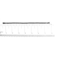 .925 Sterling Silver 4-Prong Set Treated Black Round-Cut Diamond Classic Tennis Bracelet (Black Color, I2-I3 Clarity) - 7.25