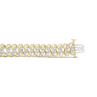 10K Yellow Gold 4.0 Cttw Diamond Triple Row Infinity 7