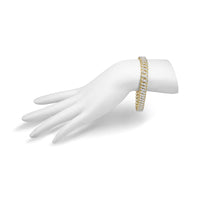 10K Yellow Gold 4.0 Cttw Diamond Triple Row Infinity 7