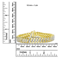 10K Yellow Gold 4.0 Cttw Diamond Triple Row Infinity 7