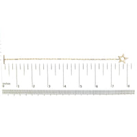 18K Yellow Gold Plated Sterling Silver Diamond Accent Star Charm Paperclip Chain Bracelet