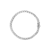 14K White Gold 4-Prong Set Lab Grown Round Diamond Classic Tennis Bracelet (F-G Color, VS1-VS2 Clarity) - 7.25