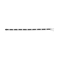 .925 Sterling Silver Black and White Diamond Tennis Bracelet (I-J Color, I2-I3 Clarity) - 7.25