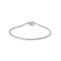 .925 Sterling Silver 2.0 Cttw Round Lab-Grown Diamond Tennis Bracelet (F-G Color, VS2-VS1 Clarity) - 7