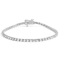 .925 Sterling Silver 2.0 Cttw Round Lab-Grown Diamond Tennis Bracelet (F-G Color, VS2-VS1 Clarity) - 7