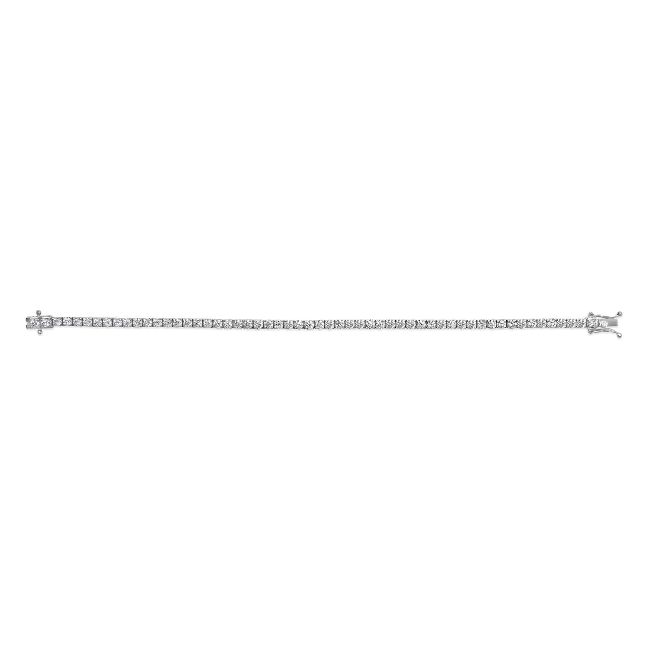 .925 Sterling Silver 2.0 Cttw Round Lab-Grown Diamond Tennis Bracelet (F-G Color, VS2-VS1 Clarity) - 7"