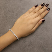 14K Gold 5.0 Cttw Lab Grown Diamond Tennis Bracelet (F-G Color, VS1-VS2 Clarity) - 7.25